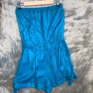 Silk Royal Blue Romper